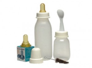 Specially designed feeding bottles for cleft palate babies