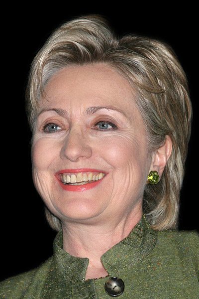 Hilary Clinton's yellow teeth