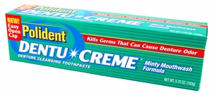 Example of denture toothpaste Picture taken from www.shopinprivate.com/poldentoot.html
