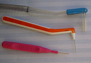 Set of interdental brushes.